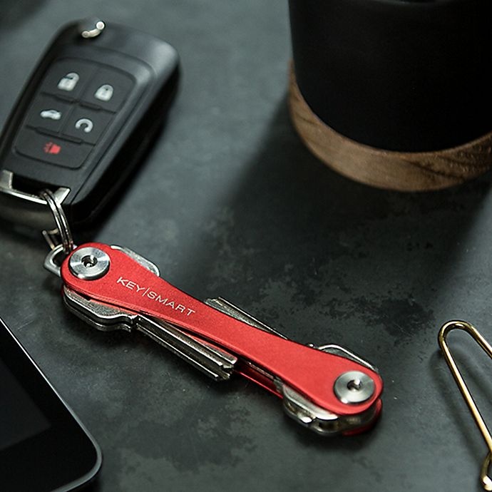 slide 2 of 2, KeySmart Aluminum Compact Key Organizer - Red, 1 ct