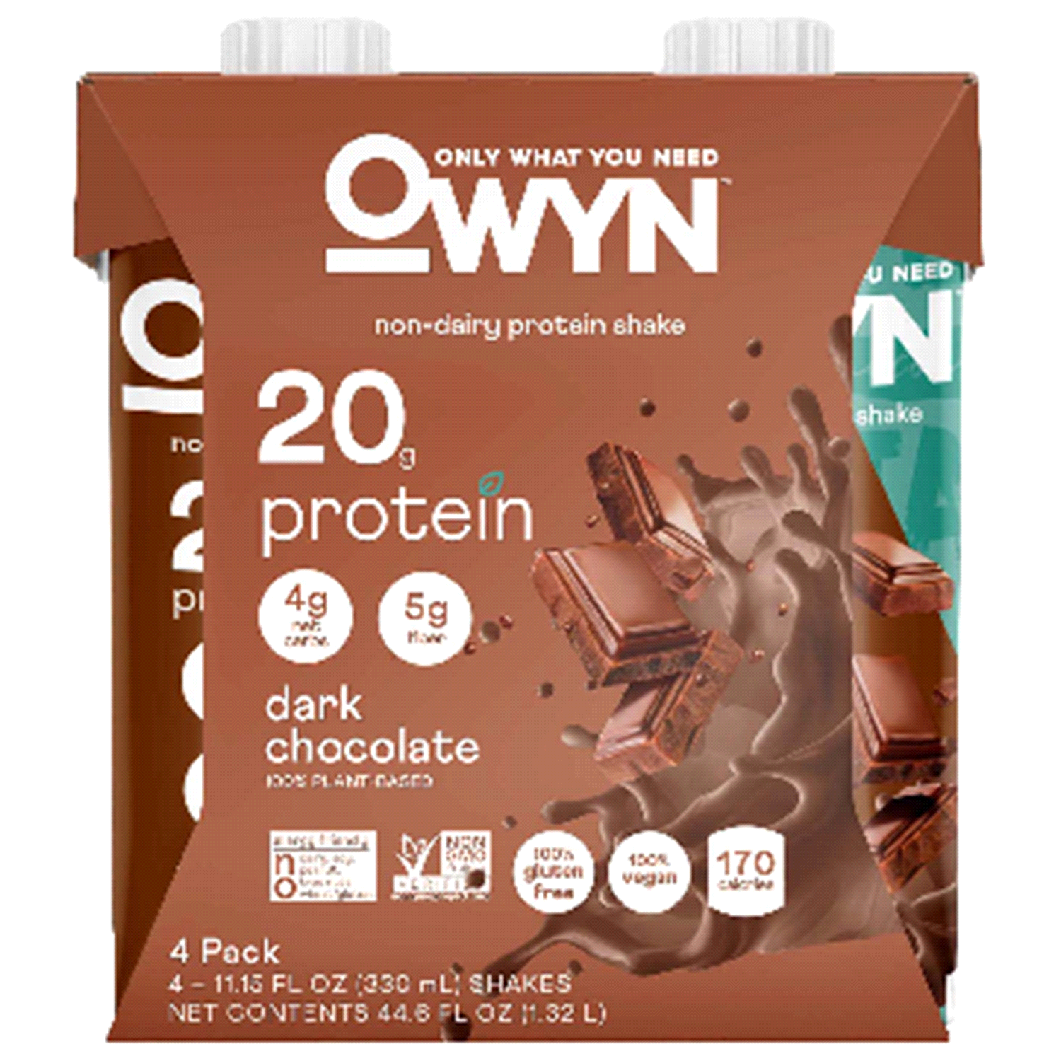 slide 1 of 5, OWYN Protein Shake Dark Chocolate, 4 ct