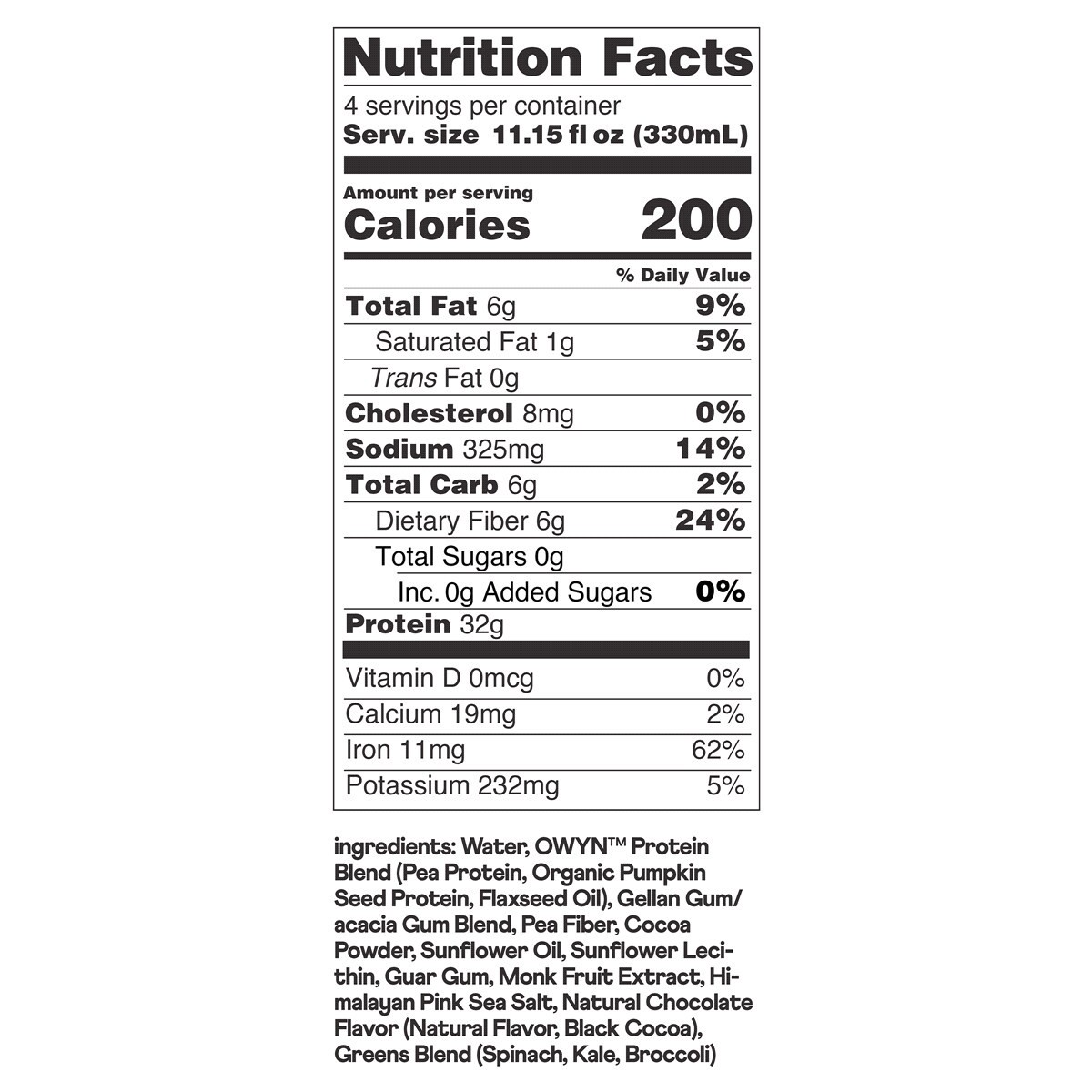 slide 2 of 2, OWYN Pro Elite Plant Protein Chocolate Shakes - 4 ct, 4 ct