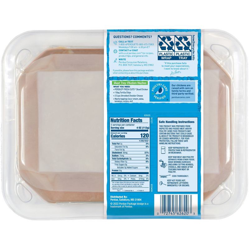 slide 2 of 4, Perdue Fresh Cuts Diced Chicken Breast - 1.25lb, 1.25 lb