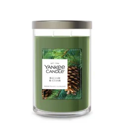 20oz Signature Large Tumbler Candle Balsam & Cedar - Yankee Candle: Hand-Poured, Multi-Wick, Plant-Based Wax, 65hr Burn