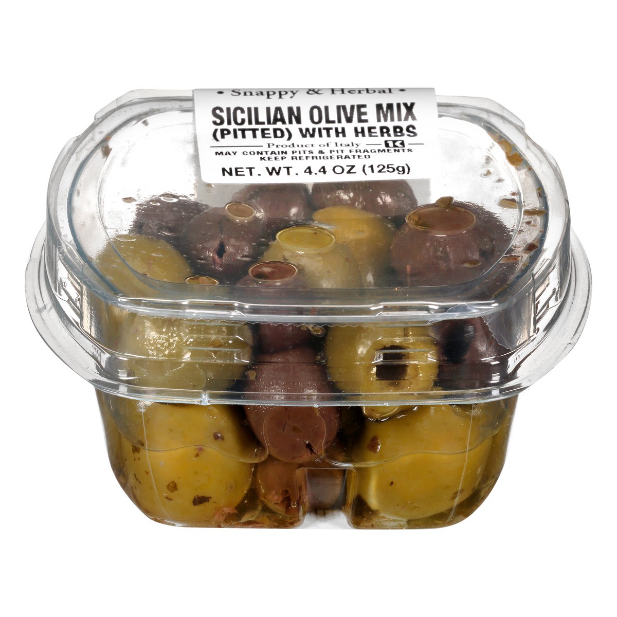 slide 1 of 1, Gourmet Foods International Sicilian Olive Mix with Herbs, 4.4 oz