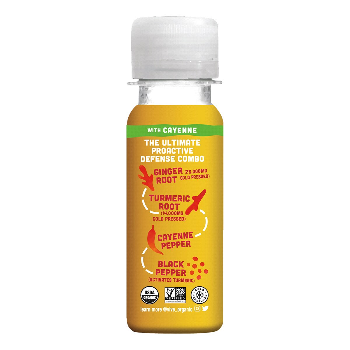 slide 2 of 2, Vive Organic Immunity Boost Cayenne, Ginger & Turmeric Shot (2oz bottle), 2 oz