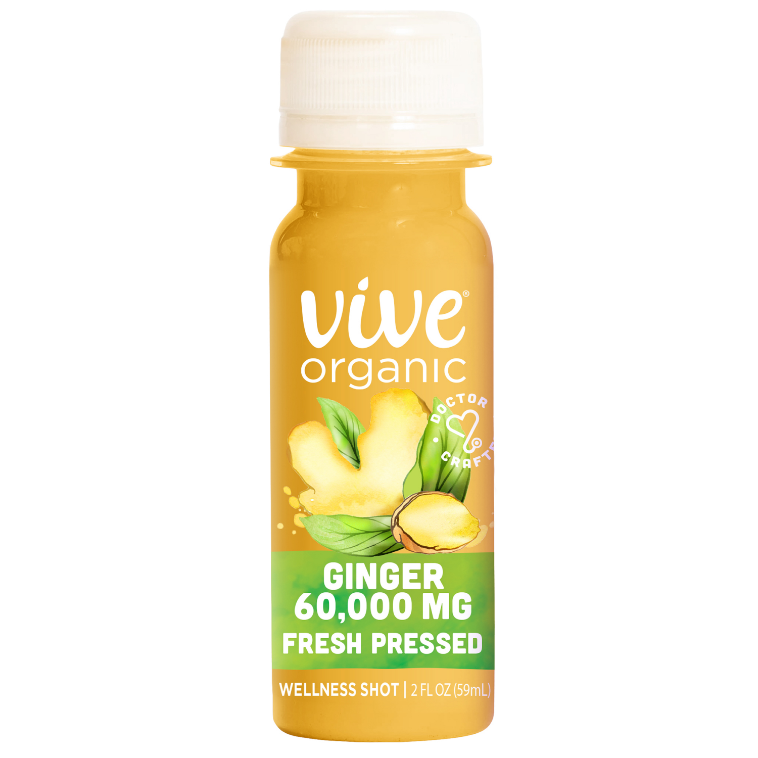 slide 1 of 2, Vive Organic Pure Boost Ginger Shot (2oz bottle), 2 fl oz