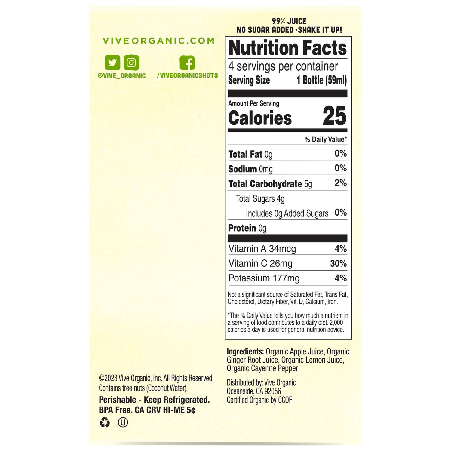 slide 2 of 2, Vive Organic Ginger 4 Pk, 4 ct