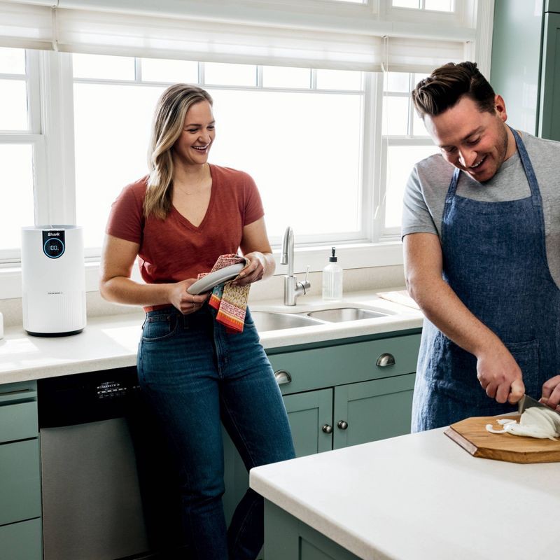 slide 12 of 19, Shark Air Purifier with Nanoseal HEPA Cleansense IQ Odor Lock Cleans up to 500 sq ft White HP102: UL Listed, True HEPA, 2-Year Warranty, 500 sq ft