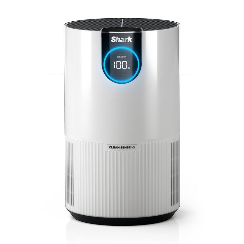 slide 1 of 19, Shark Air Purifier with Nanoseal HEPA Cleansense IQ Odor Lock Cleans up to 500 sq ft White HP102: UL Listed, True HEPA, 2-Year Warranty, 500 sq ft