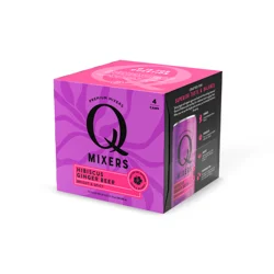 Q Drinks Mixers Premium Hibiscus Ginger Beer 4pk-7.5oz