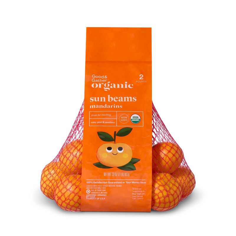 slide 1 of 6, Fresh Organic Mandarin Oranges - 2lb Bag, 2 lb