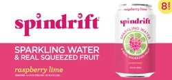 Spindrift Raspberry Lime Sparkling Water- 8 ct; 12 fl oz