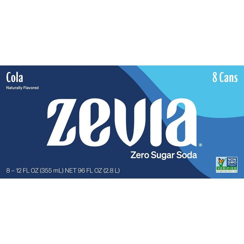 slide 3 of 4, Zevia Cola Zero Calorie Soda - 8pk/12 fl oz Cans, 8 ct; 12 fl oz