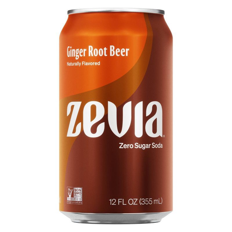 slide 3 of 4, Zevia Ginger Root Beer Zero Calorie Soda - 8pk/12 fl oz Cans, 8 ct; 12 fl oz