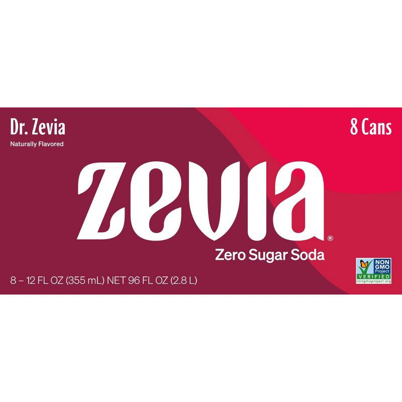 slide 4 of 4, Zevia Dr. Zevia Zero Calorie Soda - 8pk/12 fl oz Cans, 8 ct; 12 fl oz