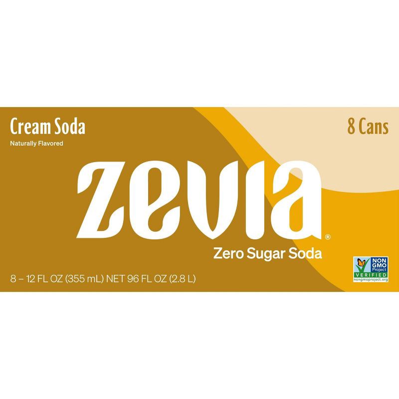 slide 3 of 4, Zevia Cream Soda Zero Calorie Soda - 8pk/12 fl oz Cans, 8 ct; 12 fl oz