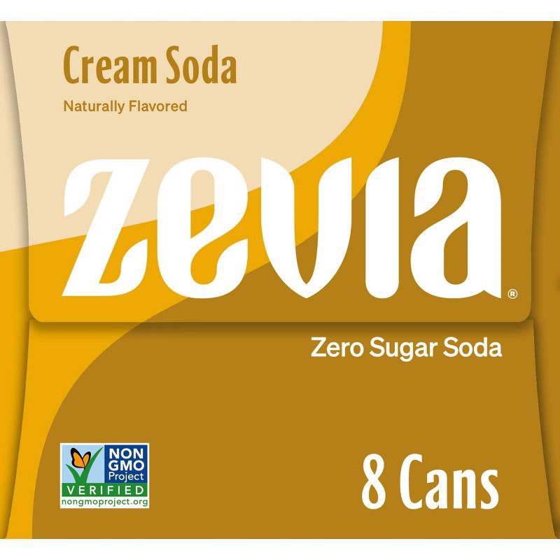 slide 4 of 4, Zevia Cream Soda Zero Calorie Soda - 8pk/12 fl oz Cans, 8 ct; 12 fl oz