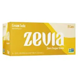 Zevia Cream Soda Zero Calorie Soda - 8pk/12 fl oz Cans