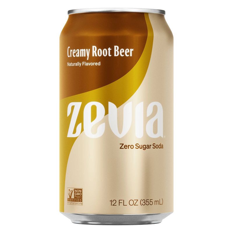 slide 2 of 4, Zevia Creamy Root Beer Zero Calorie Soda - 8pk/12 fl oz Cans, 8 ct; 12 fl oz