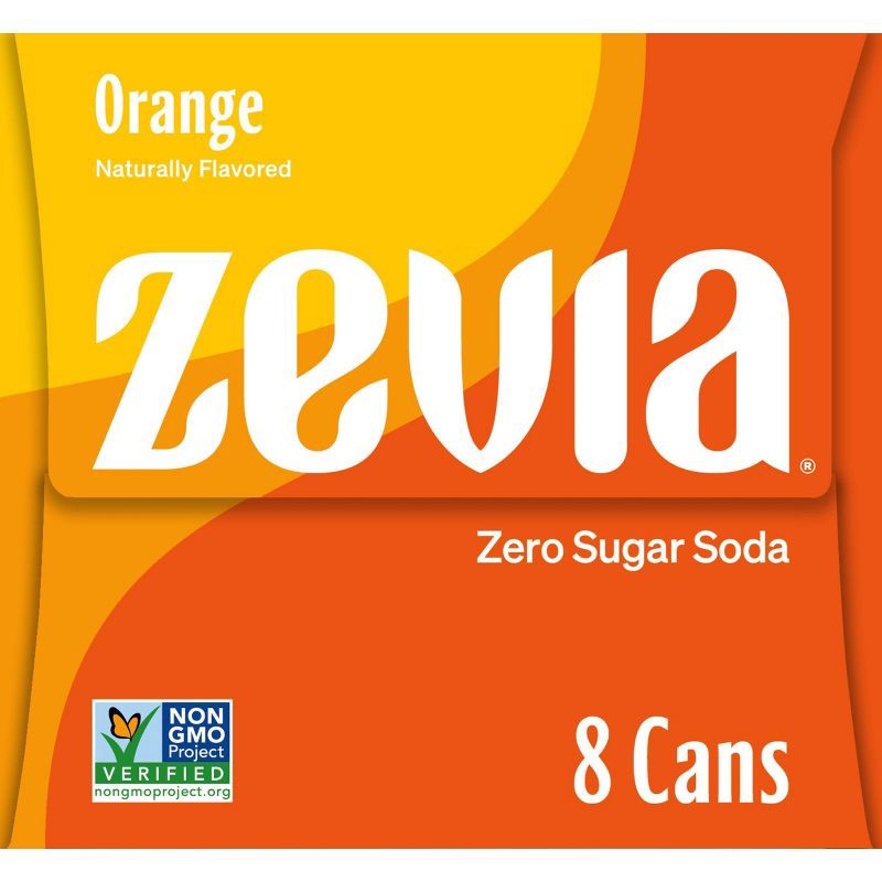 slide 3 of 4, Zevia Orange Zero Calorie Soda - 8pk/12 fl oz Cans, 8 ct; 12 fl oz