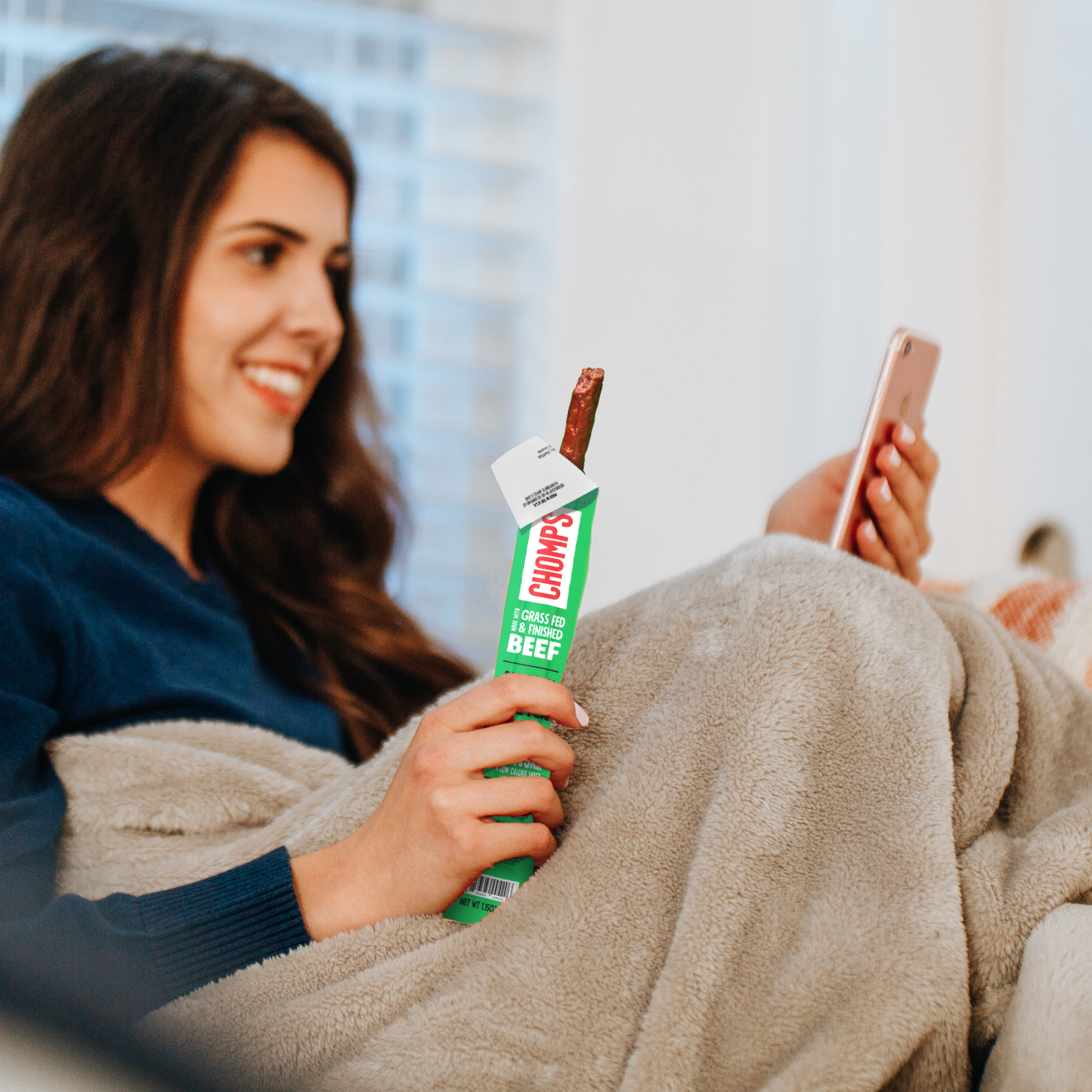 slide 4 of 4, Chomps Grass-Fed and Finished Jalapeño Beef Meat Stick, 1.15oz Stick, 1 ct