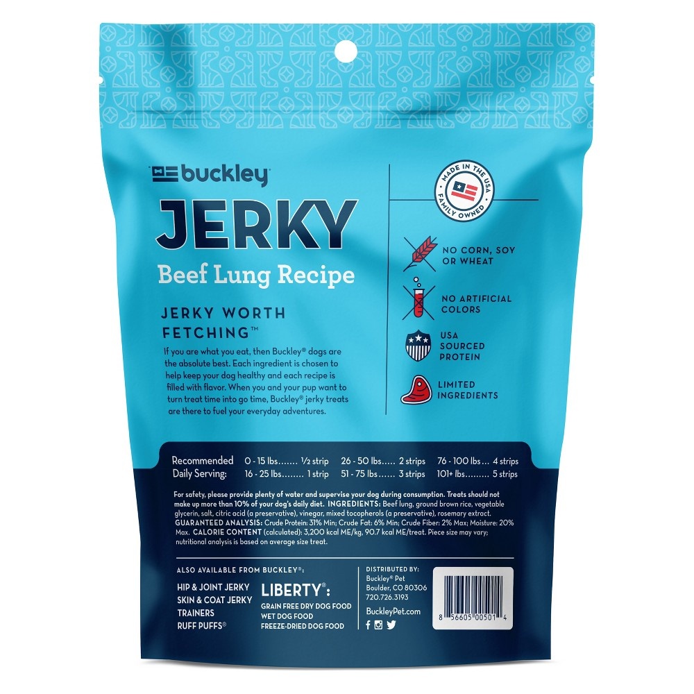 slide 2 of 2, Buckley Premium Protein Beef Liver Jerky Dog Treats, 5 oz