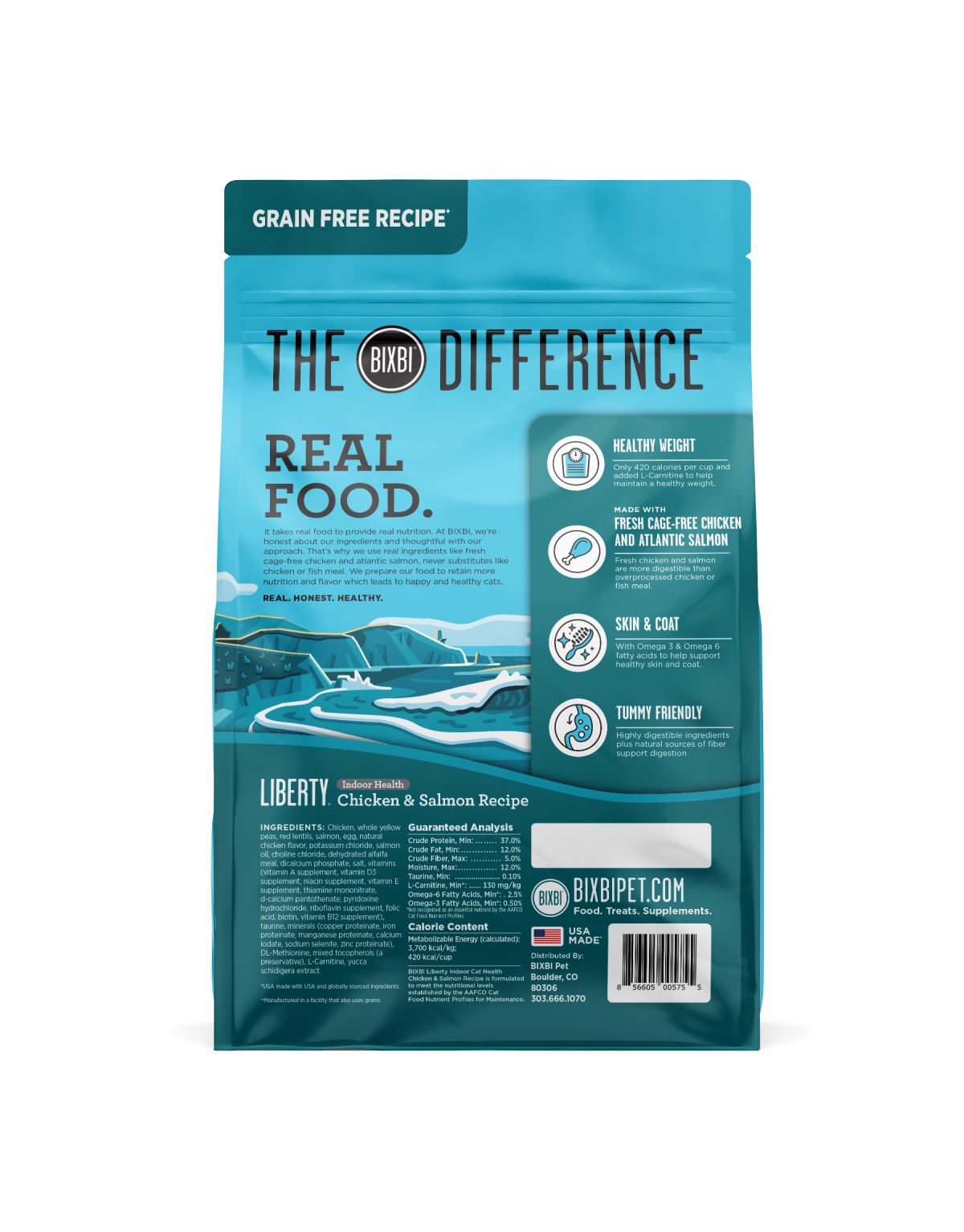 slide 2 of 2, Bixbi Liberty Chicken & Salmon Recipe Cat Food 3 lb, 3 lb