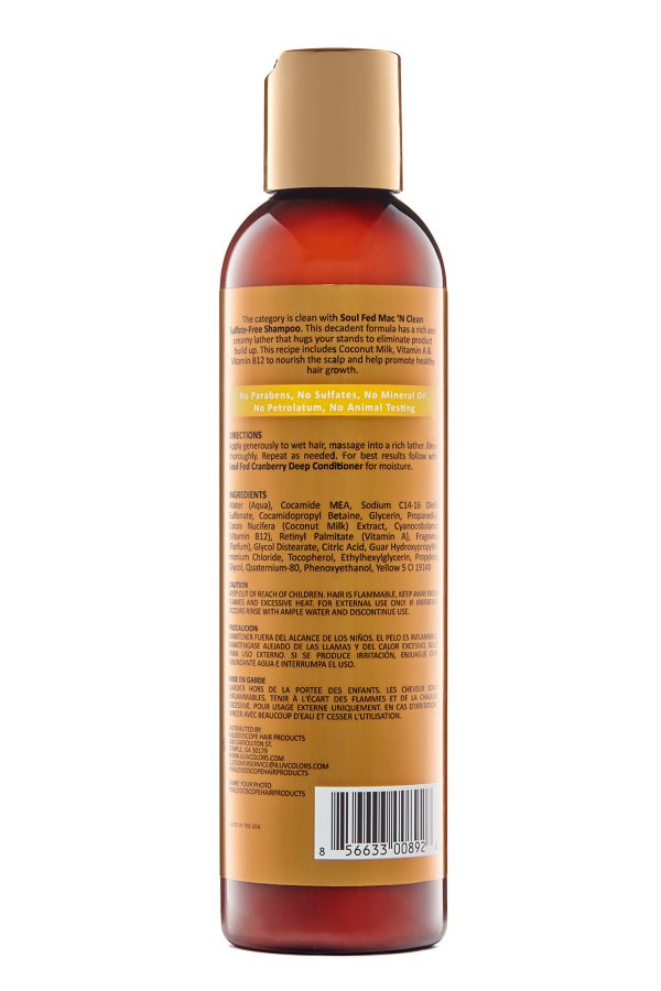 slide 4 of 5, Kaleidoscope Mac 'N Clean Sulfate-Free Shampoo 8 fl oz, 8 fl oz