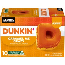 Dunkin'' Dunkin’ Caramel Me Crazy Coffee, Keurig K-Cup Pods, 10 Count Box