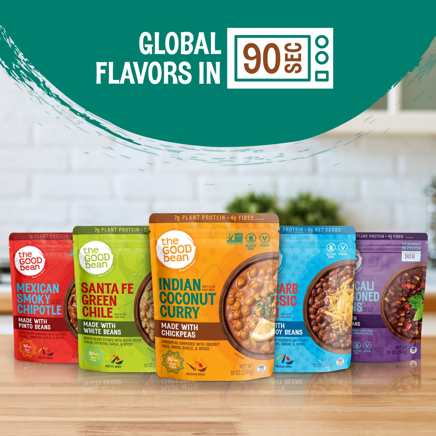 slide 3 of 8, The Good Bean Heat & Eat Indian Coconut Curry 10oz, 10 oz