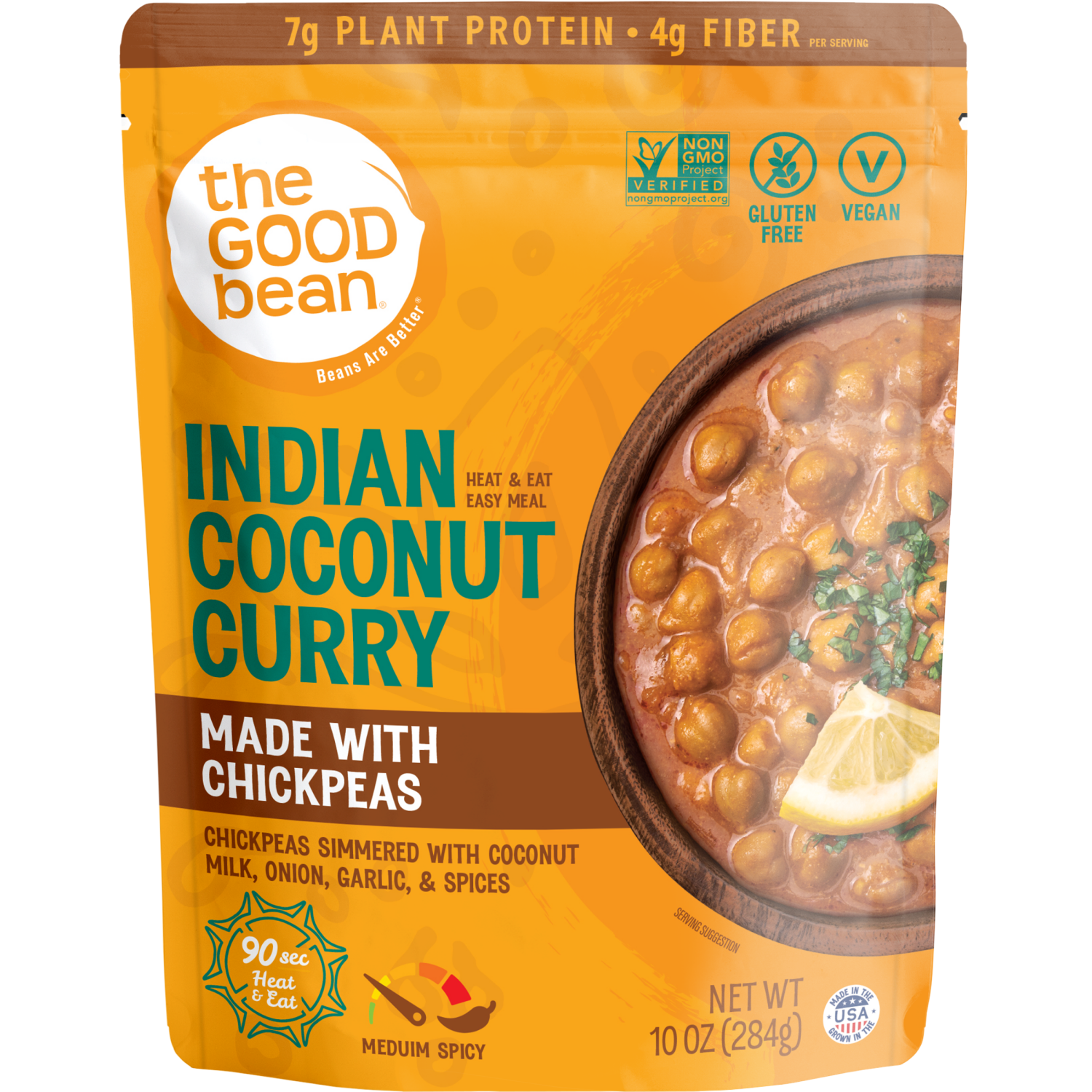 slide 1 of 8, The Good Bean Heat & Eat Indian Coconut Curry 10oz, 10 oz