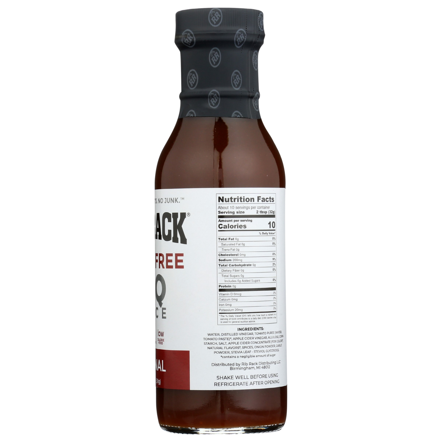 slide 2 of 2, Rib Rack Sugar Free Bbq Sauce Original, 11 oz