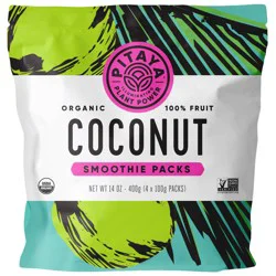 Pitaya Foods Organic Coconut Smoothie Packs 4 - 100 g Packs