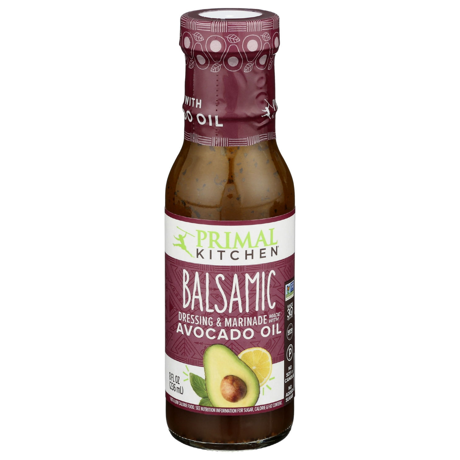slide 1 of 2, Primal Kitchen Balsamic Vinaigrette & Marinade 8 oz, 8 fl oz