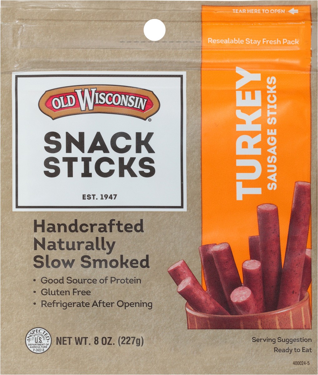 slide 3 of 9, Old Wisconsin Turkey Sausage Sticks 8 oz, 8 oz