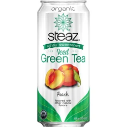 Steaz Organic Peach Flavored Green Tea 16 fl oz
