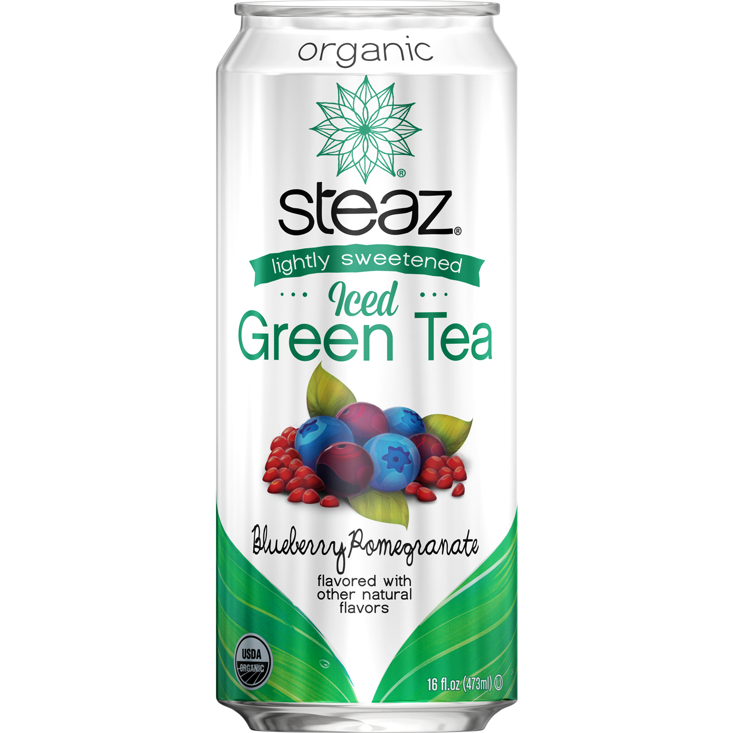 slide 1 of 1, Steaz Organic Blueberry Pomegranate Flavored Green Tea - 16 fl oz, 16 fl oz