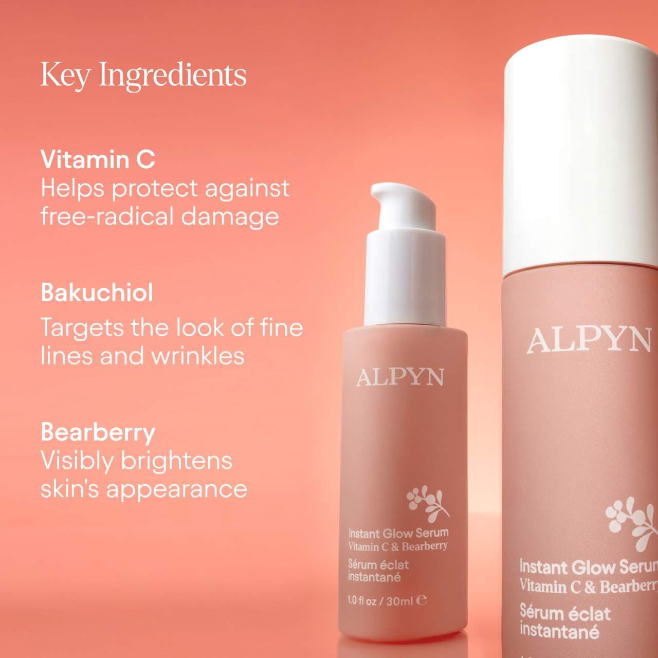 slide 7 of 12, ALPYN Vitamin C & Bearberry Instant Brightening Serum 1 oz / 30 mL, 1 oz / 30 ml