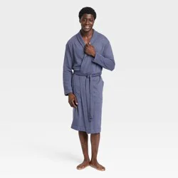 Men's Knit Robe - Goodfellow & Co™ Navy Blue L/XL