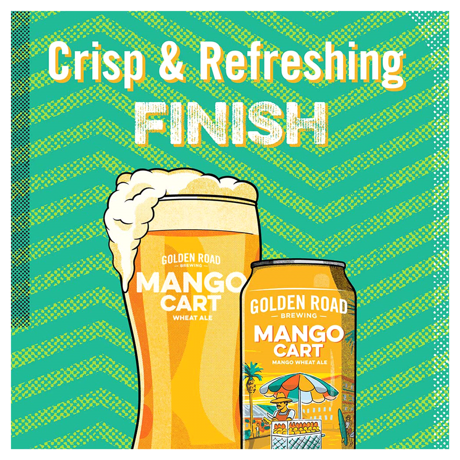 slide 3 of 4, Golden Road Mango Cart Wheat Ale, 12 fl oz