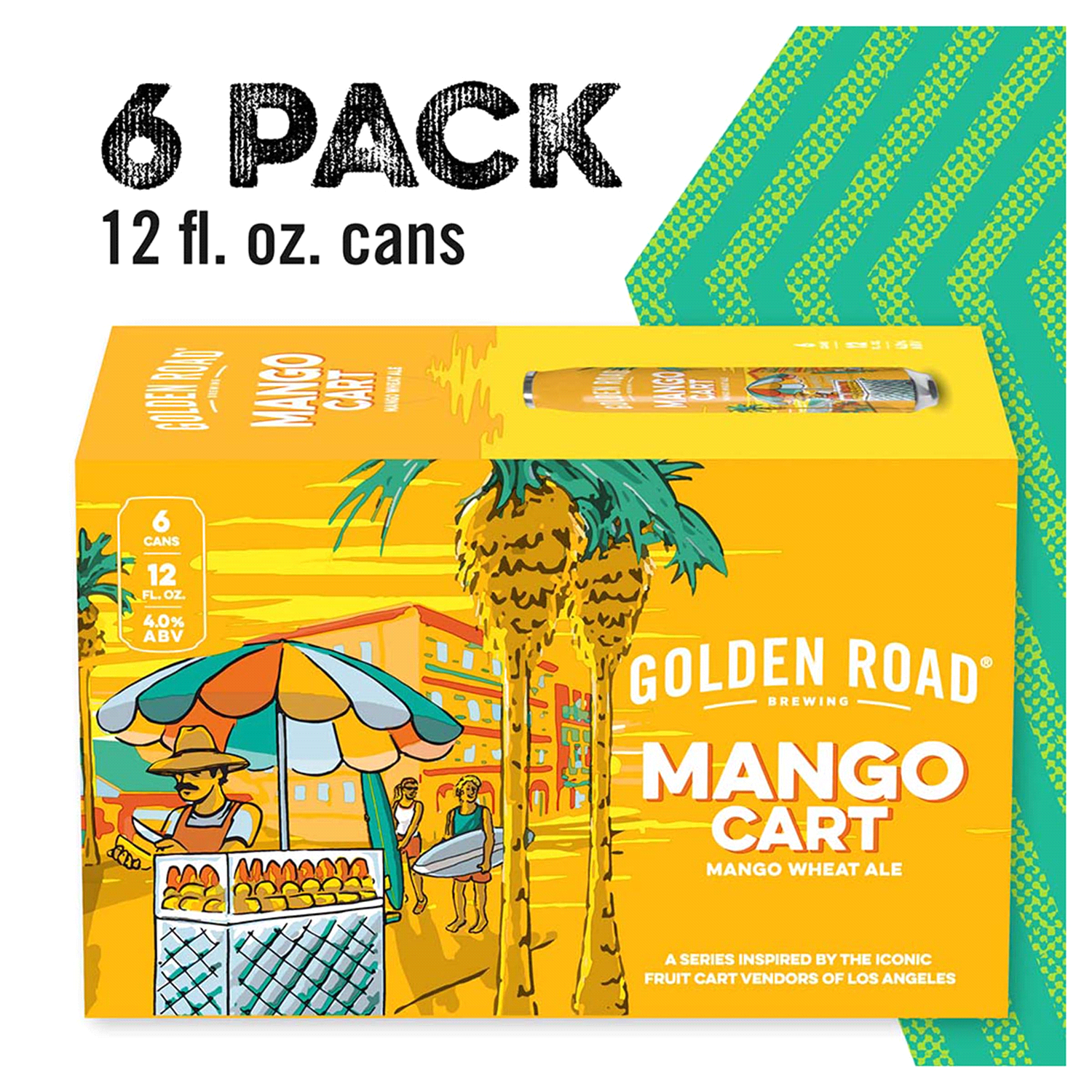 slide 1 of 4, Golden Road Mango Cart Wheat Ale, 12 fl oz