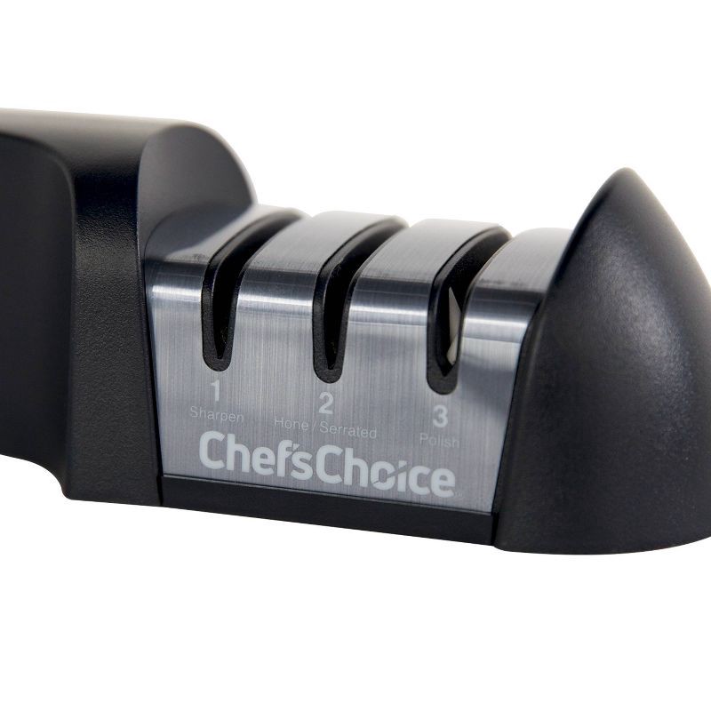 slide 5 of 8, Chef's Choice Chefs Choice G4360 Manual Sharpener: Kitchen Knife Sharpener, Hand Wash, Black, Metal, 1-Year Warranty, 1 ct