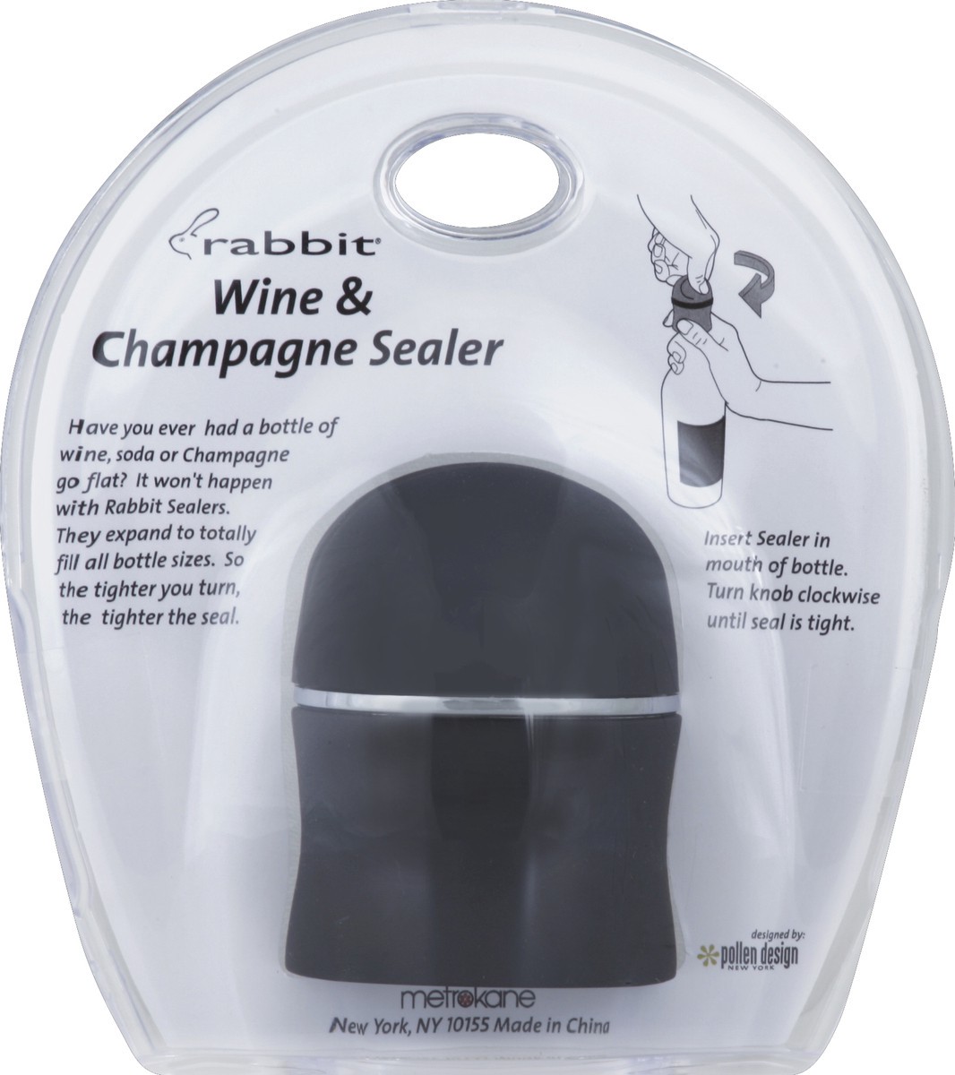 slide 3 of 3, Rabbit Wine & Champagne Sealer 1 ea, 1 ct