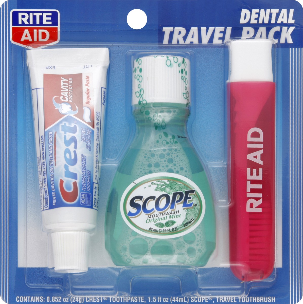 slide 5 of 6, Rite Aid T/S Ra Dental Travel Kit, 3 ct