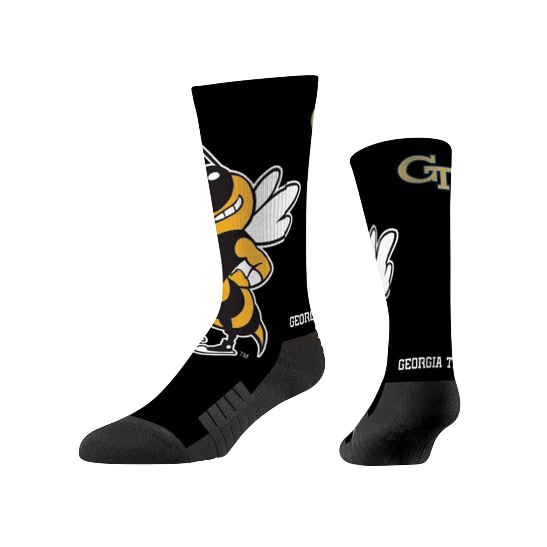 slide 1 of 2, NCAA Georgia Tech Yellow Jackets Adult Mascot Crew Socks - One Size, 1 ct