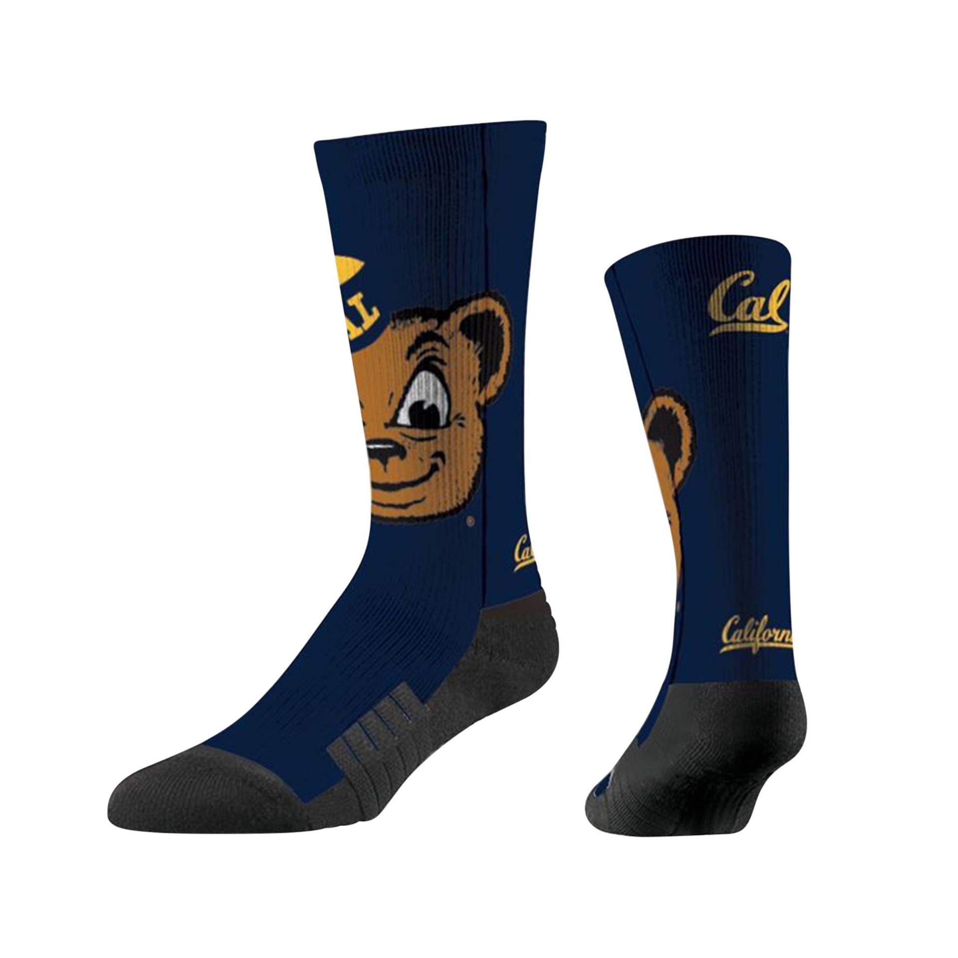 slide 1 of 2, NCAA Cal Golden Bears Adult Mascot Crew Socks - One Size, 1 ct