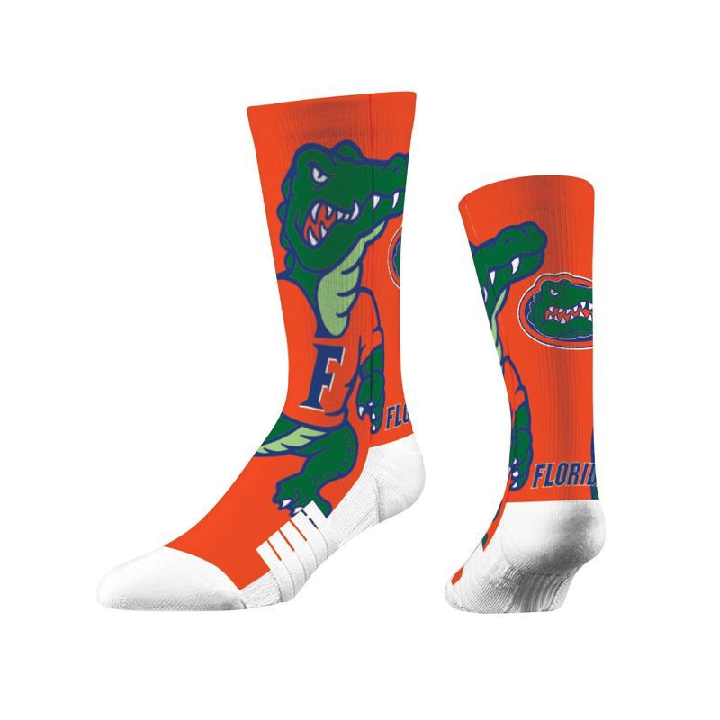 slide 1 of 1, NCAA Florida Gators Adult Mascot Crew Socks - One Size, 1 ct