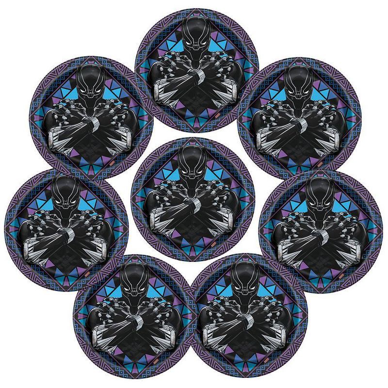 slide 2 of 3, 8ct Black Panther Paper Plates, 8 ct