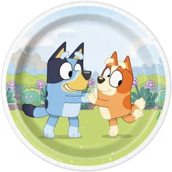 Bluey 7" 8ct Paper Party Snack Plates