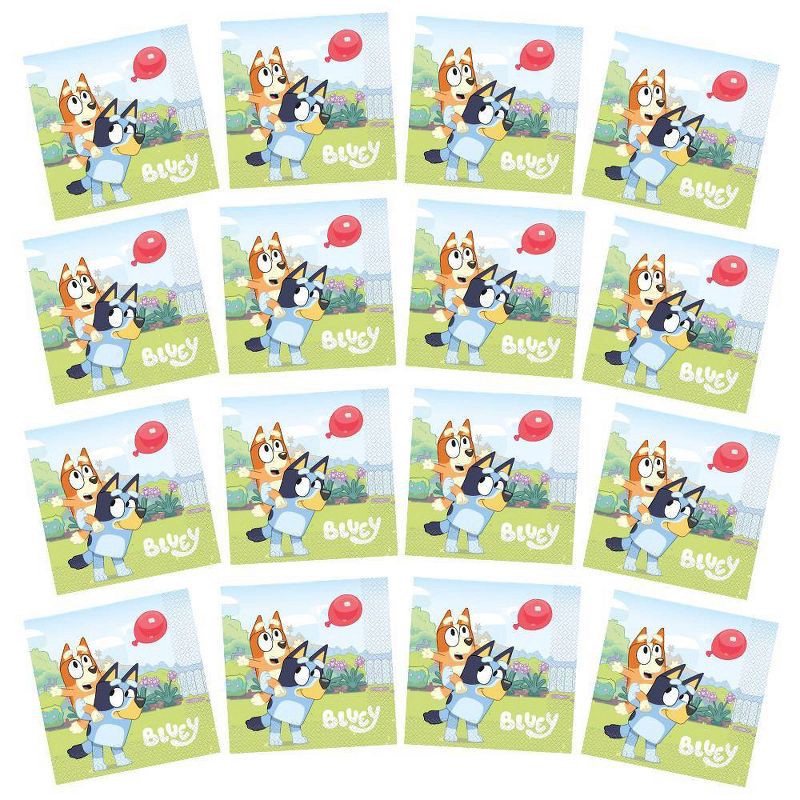 slide 2 of 3, Bluey 16ct Paper Party Lunch Napkins, 16 ct