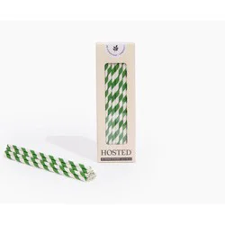 Hosted Compostable Printed Paper Straws - 50ct
