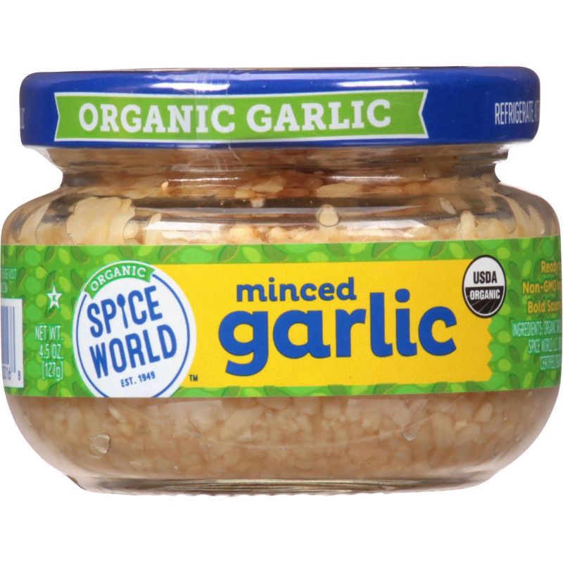 slide 1 of 6, Spice World Organic Minced Garlic - 4.5oz, 4.5 oz